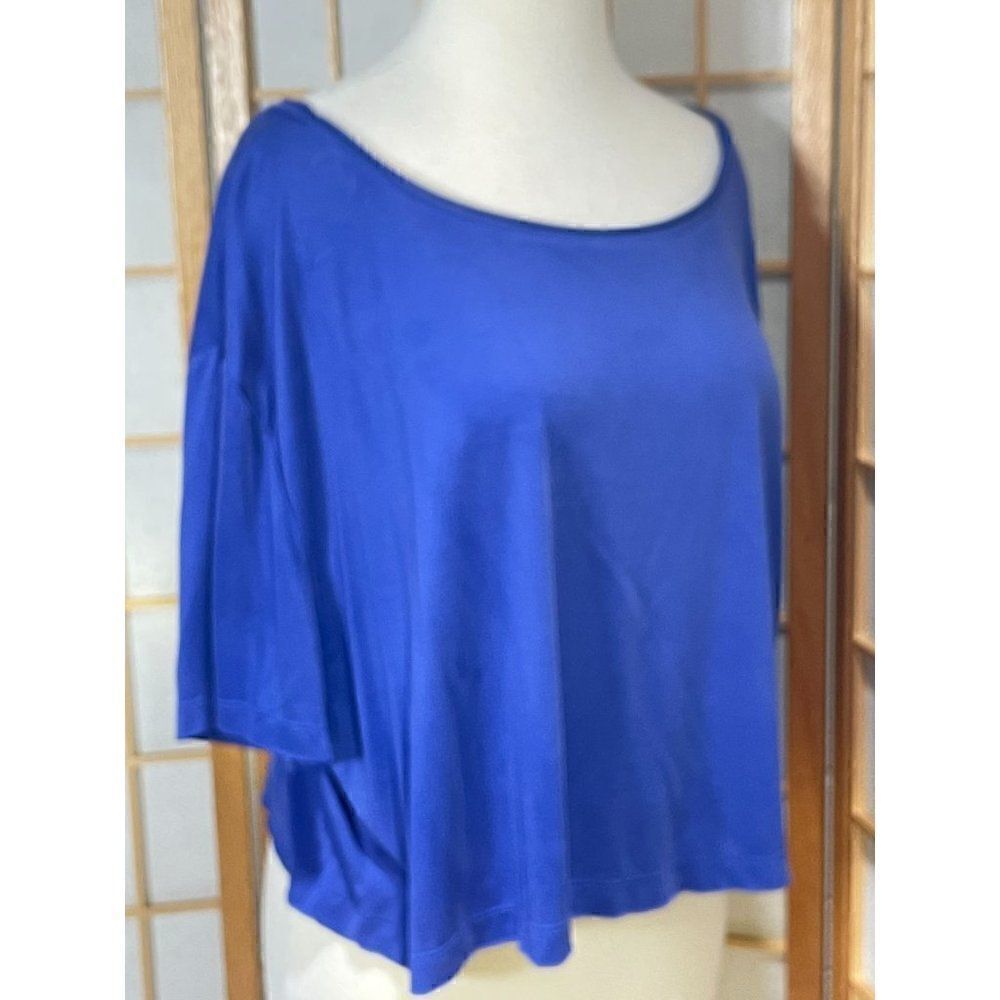 Silence + Noise Med Cobalt Blue Oversized Crop Top NWT Anthropologie